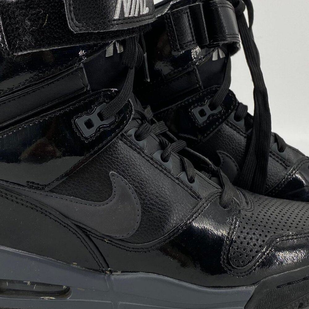 Nike Air Black Leather Classic Athletic Sneakers | Size 9 - Picture 6 of 7